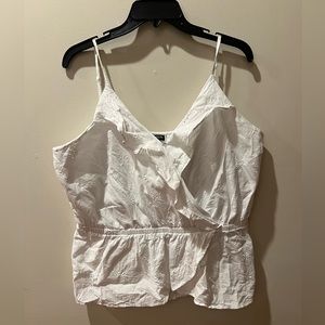 Express White Peplum Tank Top
